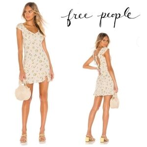 🆕️🍋Free People 'Cactus Flowers Mini Dress' Sundress NEW
